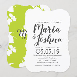 Frische Helle Grüne Zitronen Silo Muster Hochzeit Einladung