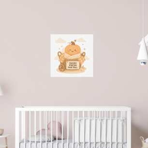 Frische Herbsternte Kawaii Kürbis Kinderzimmer Poster
