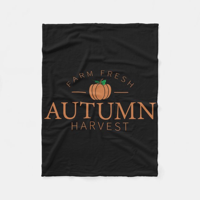 Frische Herbsternte, Niedlicher Pumpkin-Patch Fall Fleecedecke (Vorderseite)