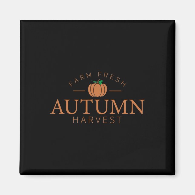 Frische Herbsternte, Niedlicher Pumpkin-Patch Fall Magnet (Vorne)