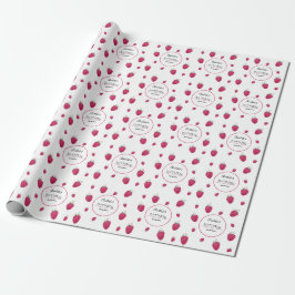 Frische Himbeeren Geburtstagsparty Geschenkpapier