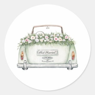 Frische Hochzeit Auto Wasserfarbe Aufkleber