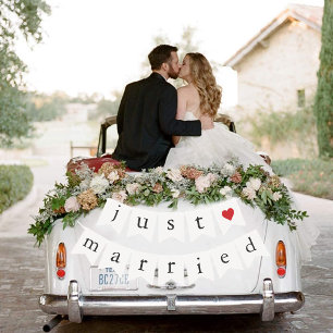 Frische Hochzeit Fluchtauto Wimpelkette