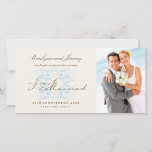 Frische Hochzeit Fröhliche Hochzeitsfoto-Ankündigu Ankündigung