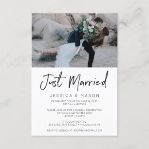 Frische Hochzeit Handgeschriebene Elopement-Einlad Einladung