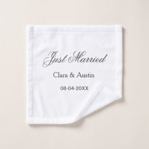 Frische Hochzeit mit Namen des Paares Datum Jahr H Waschlappen