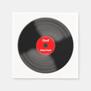 Frische Hochzeits-Schallplatten-Papierservietten Serviette