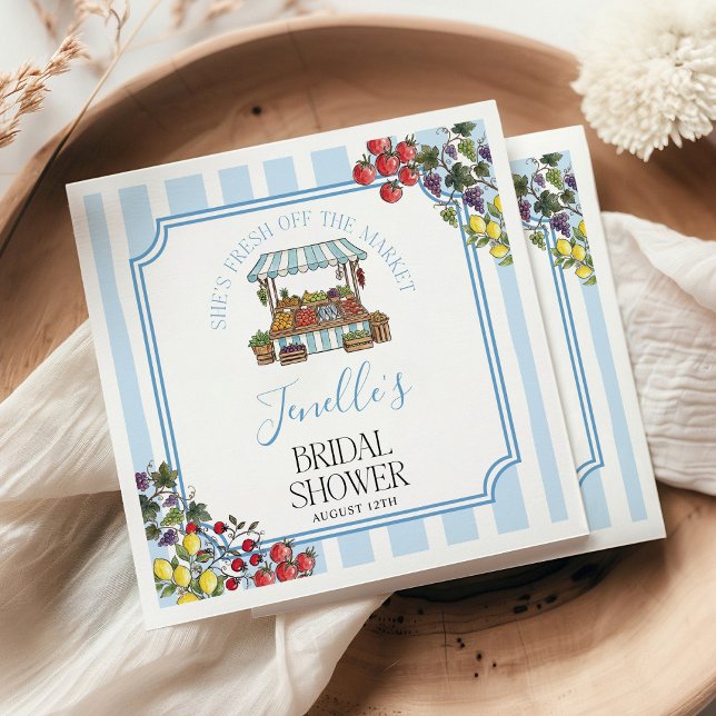 Frische Hochzeitsdusche - 'Fresh Off The Market Br Serviette (Von Creator hochgeladen)