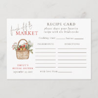 Frische Hochzeitsdusche-Rezeptkarte direkt vom Mar