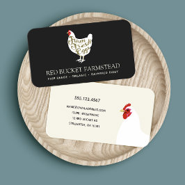 Frische Hühnereier Retro Visitenkarte