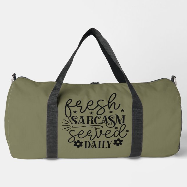 Frische Ironie Täglich Serviert  Duffle Bag (Vorderseite)
