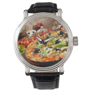 Frische italienische Pizza Armbanduhr