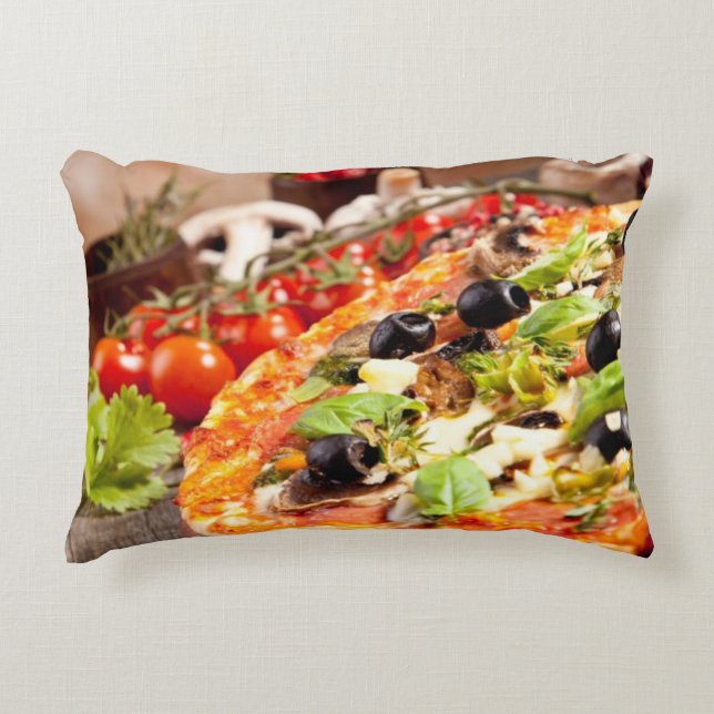 Frische italienische Pizza Dekokissen (Vorderseite)