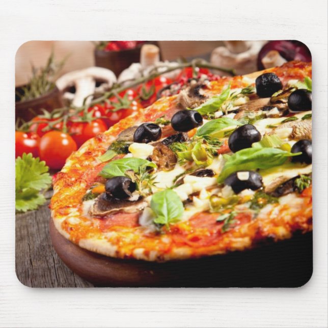 Frische italienische Pizza Mousepad (Vorne)