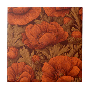Frische Jugendstil-Anemones-Fliesen für stilvolle Fliese