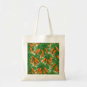 Frische Karottenernte Botanisches Muster Tragetasche