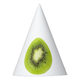 Frische Kiwi-Früchte. Runde Scheibe abgeschieden Partyhütchen