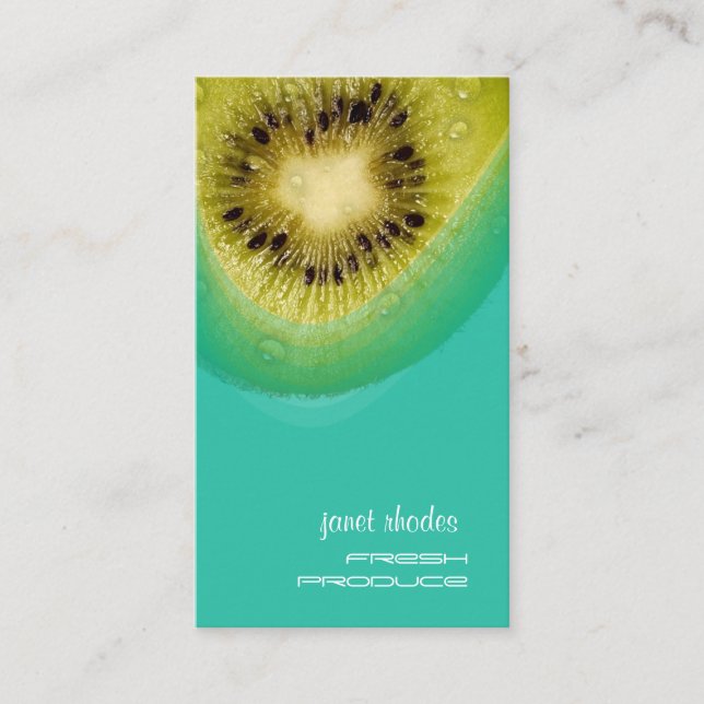 Frische Kiwi für Bio Erzeuger Visitenkarte (Vorderseite)