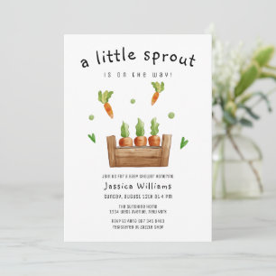Frische kleine Sprossen Karotten Garten Baby Showe Einladung