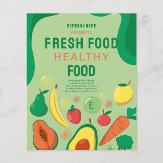 Frische Küche , Restaurant mit gesundem Catering Flyer