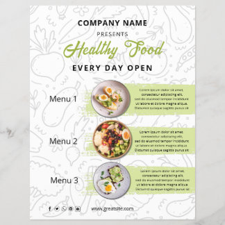 Frische Küche , Restaurant mit gesundem Catering Flyer