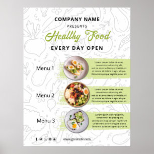 Frische Küche , Restaurant mit gesundem Catering Poster