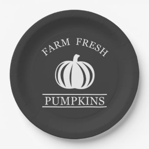 Frische Kürbis fallen Herbst Pappteller