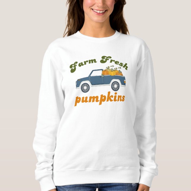 Frische Kürbisse vom Bauernhof Sweatshirt (Vorderseite)