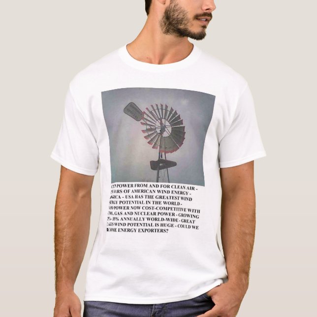 Frische Land-Luft - Wind-Energie-T - Shirt 1 (Vorderseite)