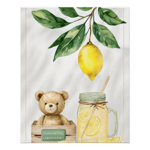 Frische Lemon Babydusche Wand an Wand Poster