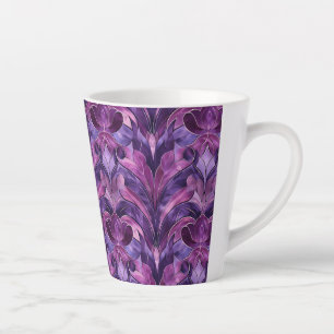 Frische Lila Töne Art Deco Kleine Keramik Latte Milchtasse