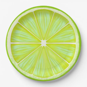 Frische Limettenscheibe Mule Cocktailparty Pappteller