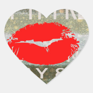 Frische Lippen, Vibes aufblähen: 'Behalt It Fresh  Herz-Aufkleber