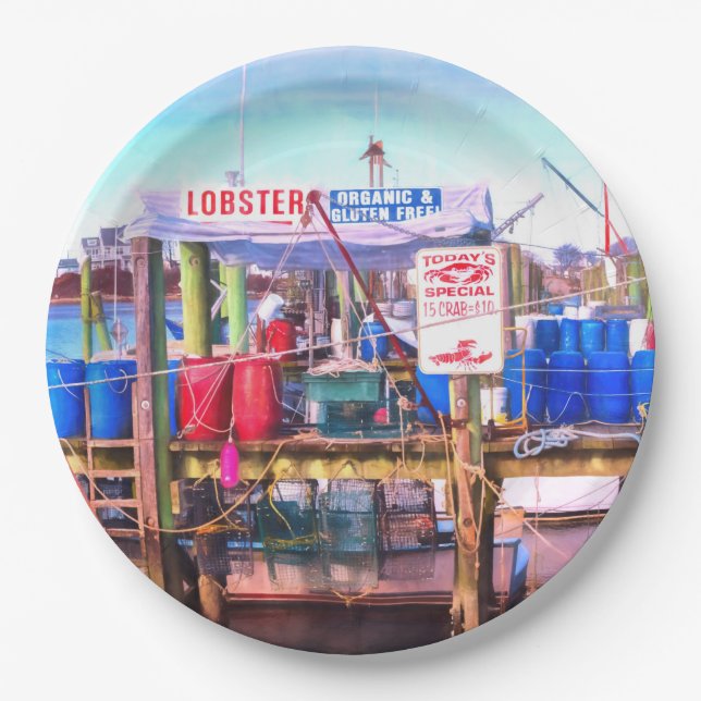 Frische Meeresfrüchte Pappteller (Vorderseite)