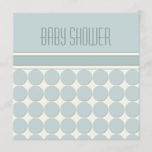 Frische moderne blaue Babyparty Einladung