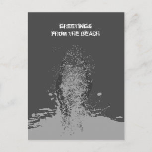 Frische monochrome Grunge-Mann-Wasser-Spritzer Postkarte