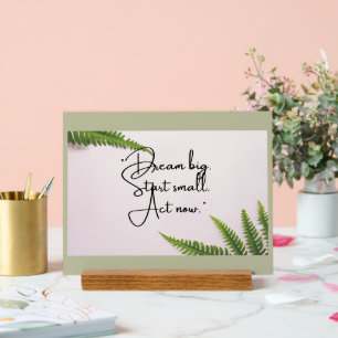 Frische Motivation Acrylschild