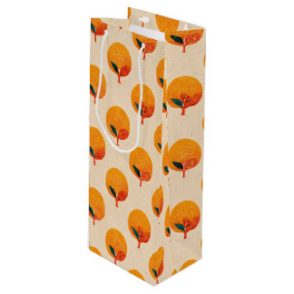 Frische Orangen Frische Pasta machen Geschenktüte Für Weinflaschen