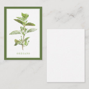 FRISCHE OREGANO 3.5x2.5 Flachkarte / Grün Mitteilungskarte