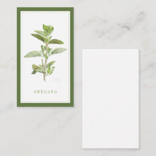 FRISCHE OREGANO 3.5x2 Flachkarte / Grün Mitteilungskarte