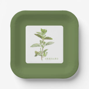 FRISCHE OREGANO 7" Teller des Grundsatzpapiers - G