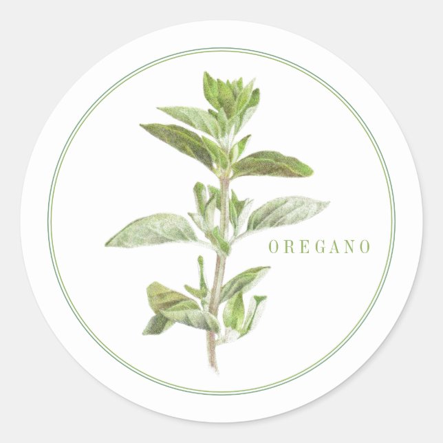 FRISCHE OREGANO Kleine Rundkleber Runder Aufkleber (Vorderseite)