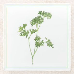 FRISCHE PARSLEY-Glasgetränkekappe (-text) Glasuntersetzer