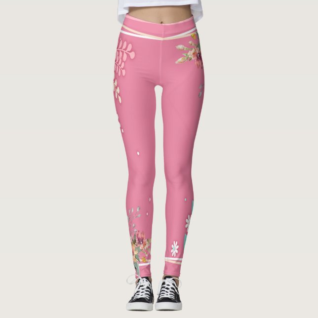Frische Pasta machen Rosa MASI - Museo d'arte dell Leggings (Vorderseite)
