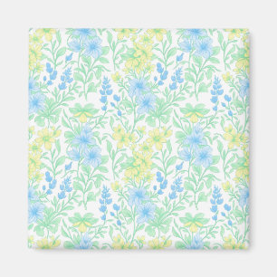 Frische Pastell-Blumenmuster Magnet