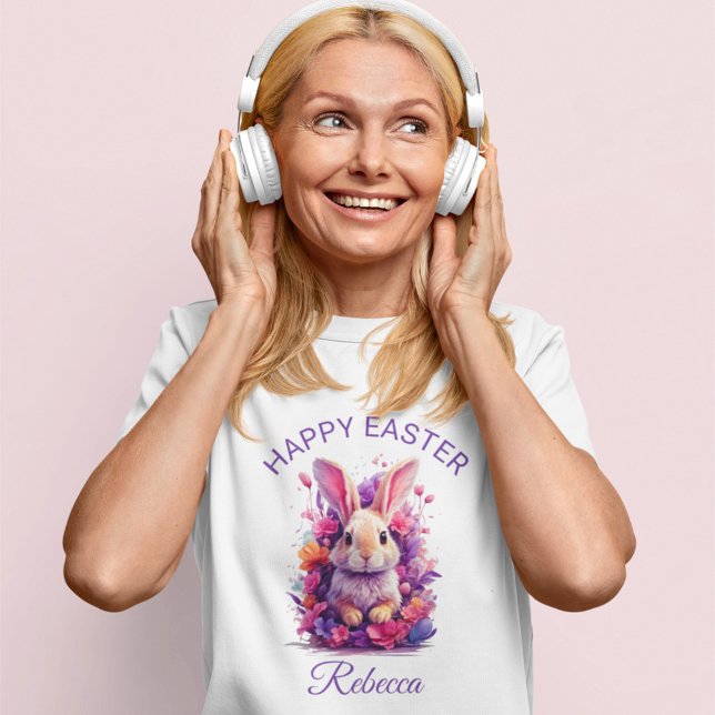 Frische Pastelle Ostern Bunny & Watercolor Florenz T-Shirt (Von Creator hochgeladen)