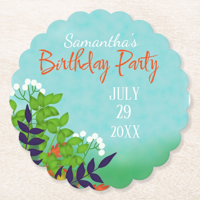 Frische Pflanze im Hübschen Garten Untersetzer (Vorderseite)