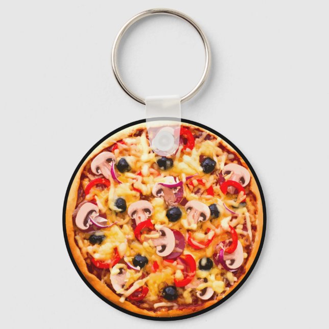 Frische Pilze im Pizzagema Schlüsselanhänger (Vorderseite)