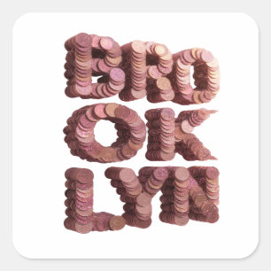 Frische Pink BROOKLYN Sticker Design