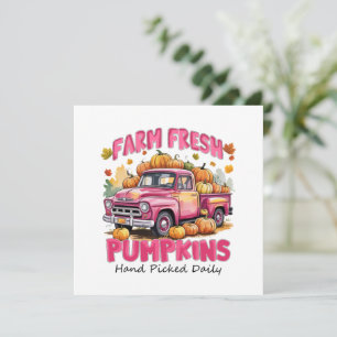 Frische Pumpkins - Pink Truck Herbsternte